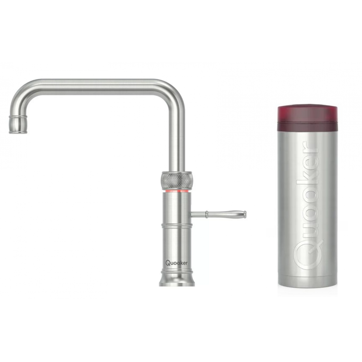 Quooker 3CFSRVS Classic Fusion Square 一體式水龍頭連PRO3滾水水箱 (拉絲不鏽鋼)