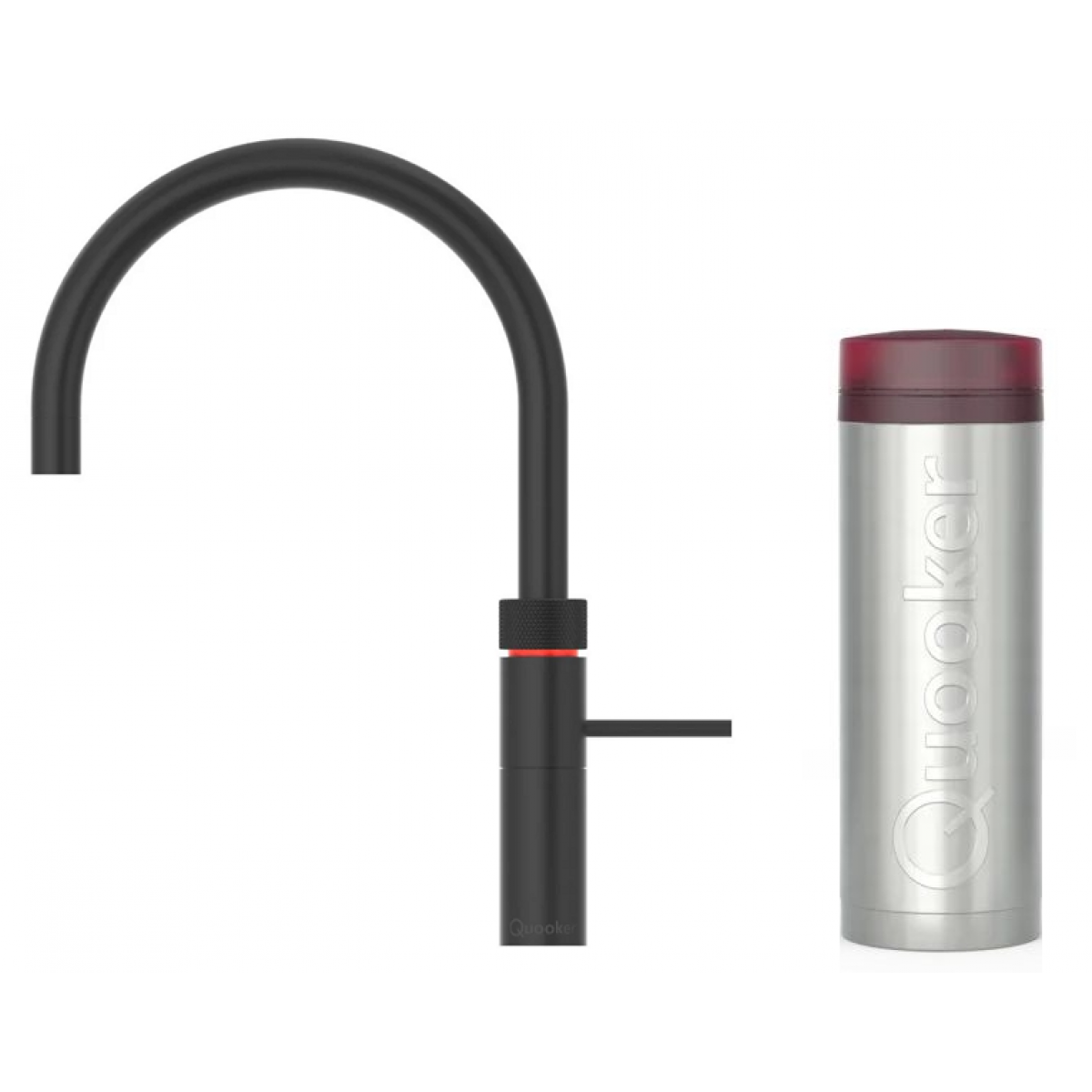 Quooker 3FRBLK Fusion Round 一體式水龍頭連PRO3滾水水箱 (霧面黑色)