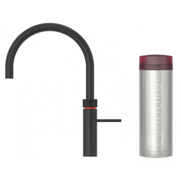 Quooker 3FRBLK Fusion Round 一體式水龍頭連PRO3滾水水箱 (霧面黑色)