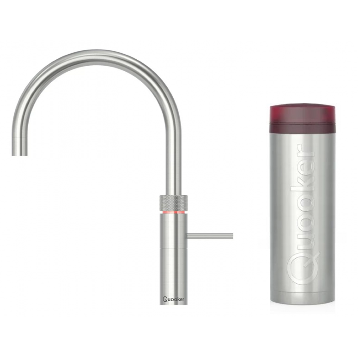 Quooker 3FRRVS Fusion Round 一體式水龍頭連PRO3滾水水箱 (拉絲不鏽鋼)