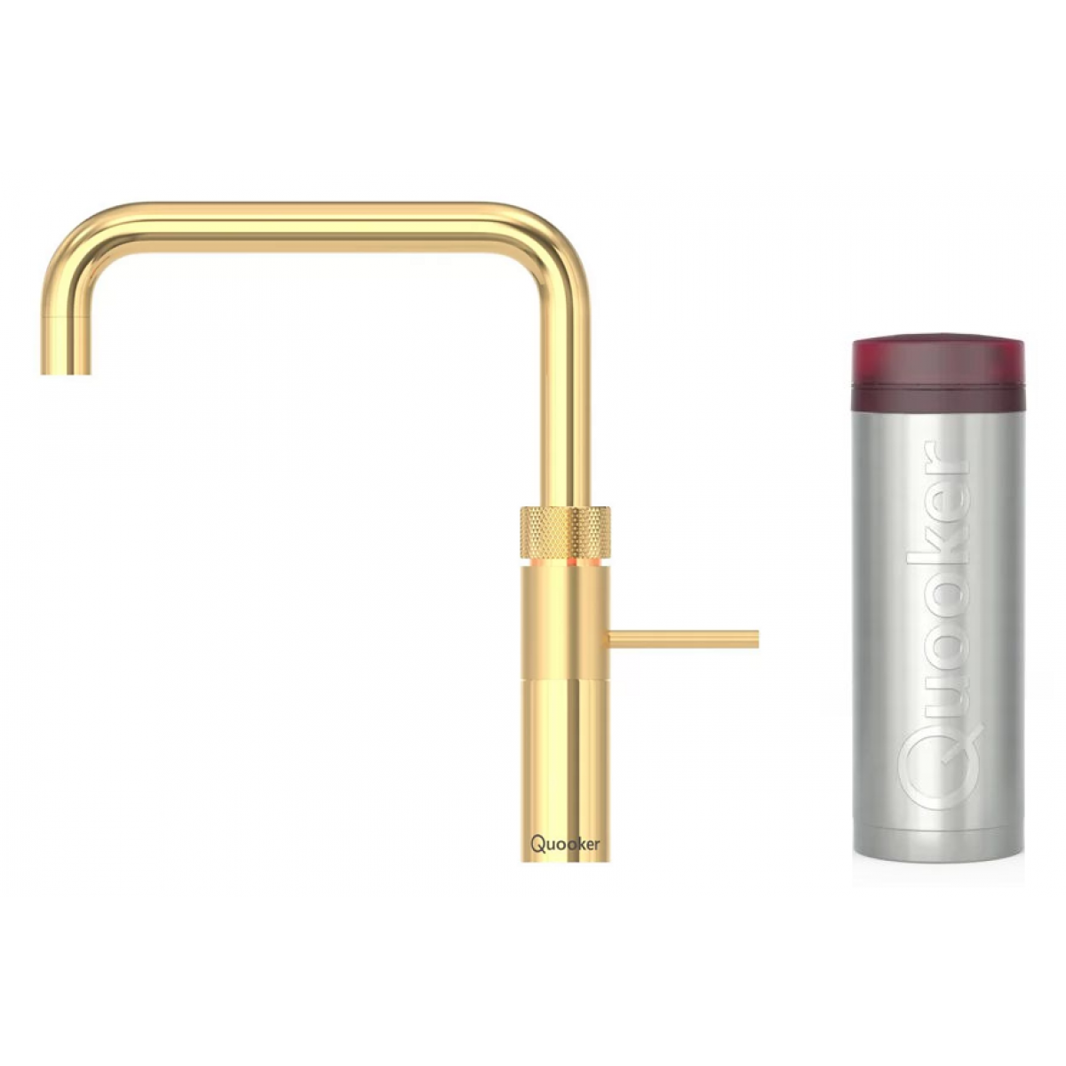Quooker Fusion Square 一體式水龍頭 + PRO3 滾水水箱 (閃亮鍍金) - 100℃沸水，冷熱過濾水