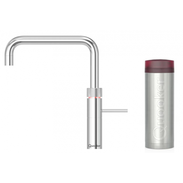 Quooker Fusion Square 一體式水龍頭 + PRO3 滾水水箱 (拋光鍍鉻) - 100℃沸水，冷熱過濾水