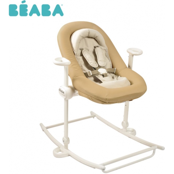 Beaba Up & Down PLUS 可折疊調節搖搖椅 (干邑/四段高度/五點安全帶)