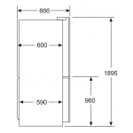 BOSCH KMC85LBEA博世550公升十字門雪櫃｜黑鑽玻璃一級能效