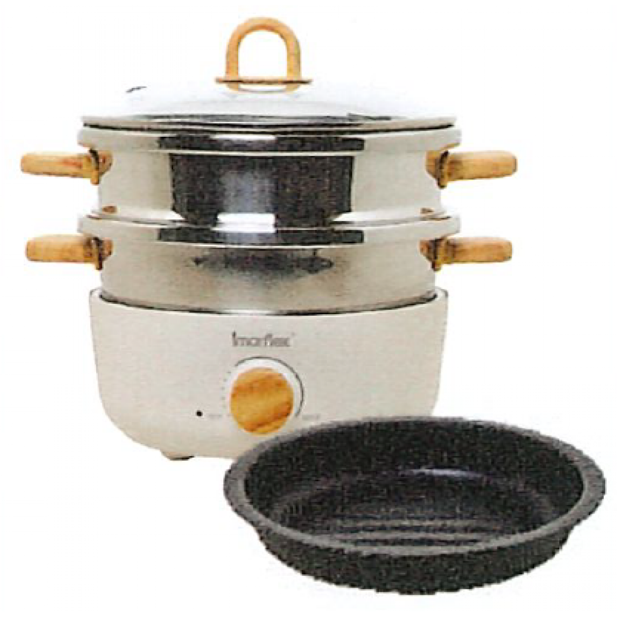 Imarflex 伊瑪 IMC-FK27 2.7公升 燒烤電火鍋 (白木)