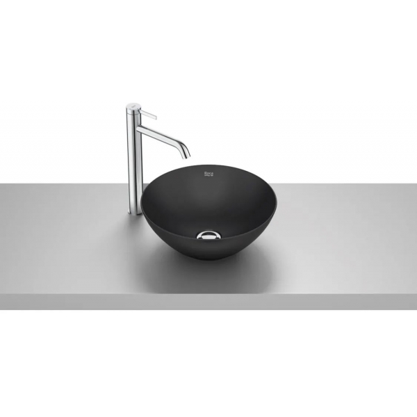 Roca Bol A32787L080 FINECERAMIC® 檯上洗手盆（黑色）：5mm纖薄、圓形設計、Fineceramic材質