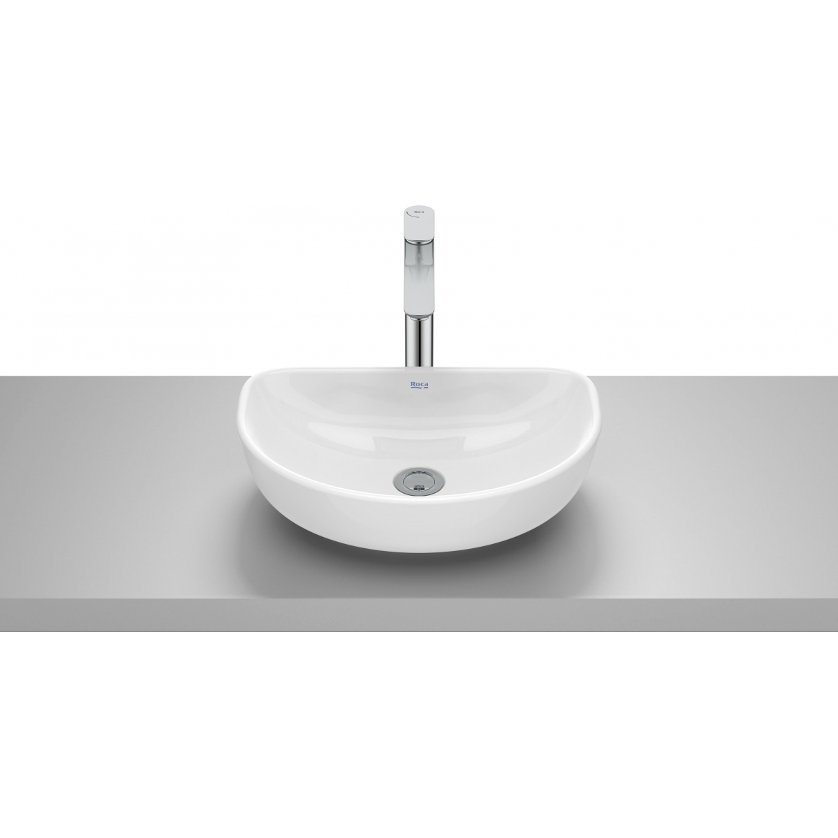 Roca Optica A327C10000 檯上洗手盆（白色）：橢圓形、7L容量、年輕都會風格
