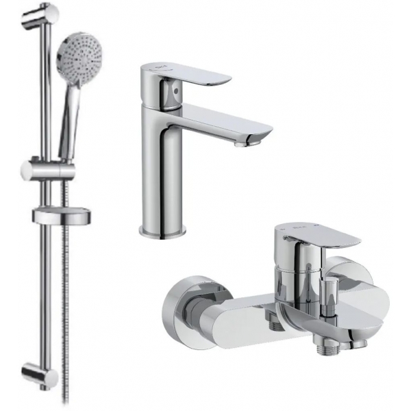 Roca Cala C1: 1+3+4 龍頭套裝 (面盆龍頭+掛牆式浴缸龍頭+花灑套裝)