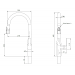 Remer SC47 可拉出式昇盆水龍頭 | 意大利製造 | 238mm出水嘴 (鍍鉻色)