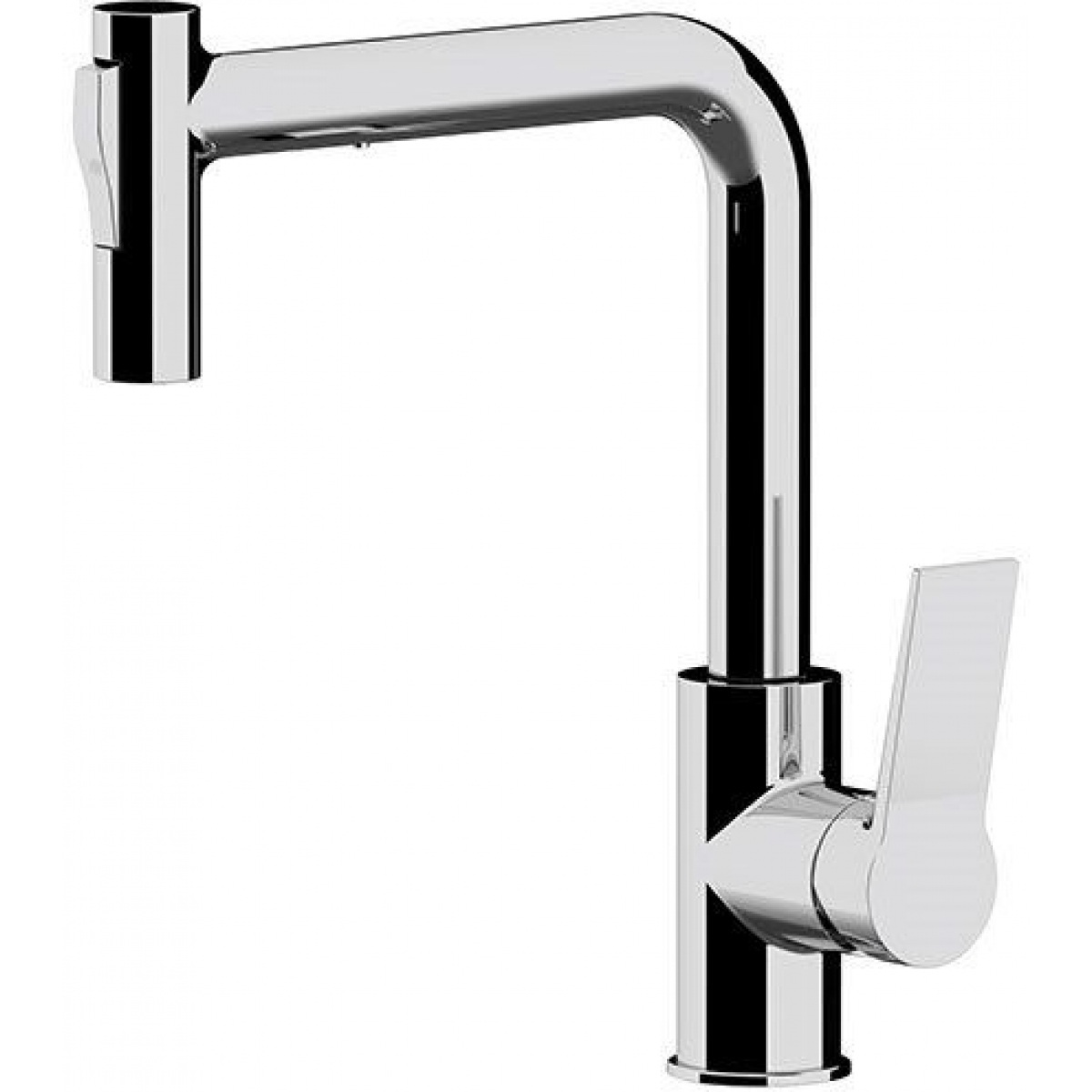 Remer SL81M Slash & Dot 可拉出式昇盆水龍頭 | 雙功能花灑 | 意大利製造 (鍍鉻色)