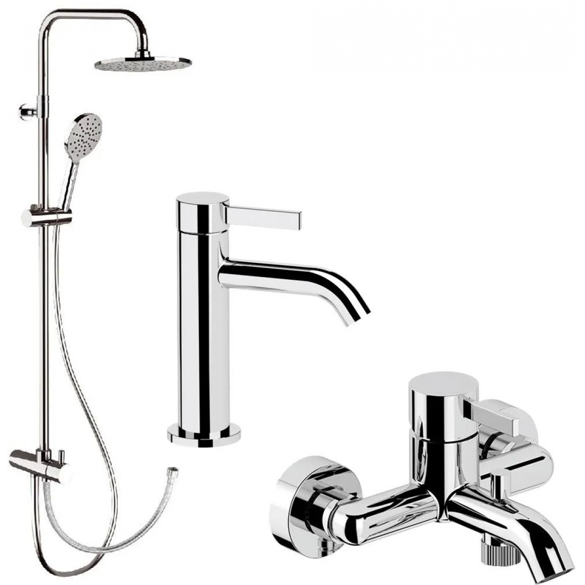 Remer Metrica 水龍頭套裝 | 意大利製 | 面盆+浴缸+淋浴柱