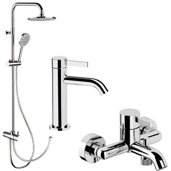 Remer Metrica 水龍頭套裝 | 意大利製 | 面盆+浴缸+淋浴柱