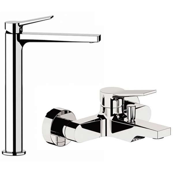 Remer Slash & Dot 水龍頭套裝 | 意大利製 | 高身面盆+浴缸