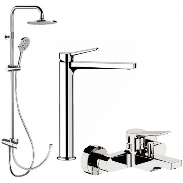 Remer Slash & Dot 水龍頭套裝 (鍍鉻色) (SL11L+SL05+330A8MPEC20NRA)