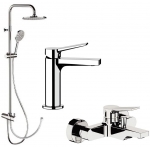 Remer Slash & Dot 水龍頭套裝 (鍍鉻色) (SL12+SL05+330A8MPEC20NRA)