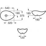 Roca A327A13640 Ohtake 檯上面盆 (瑪瑙黑)