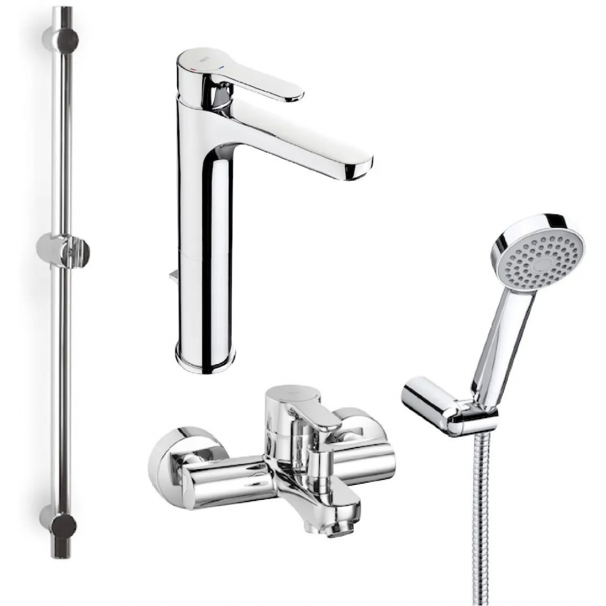 Roca L20 E3: 面盆、浴缸龍頭及花灑企柱套裝