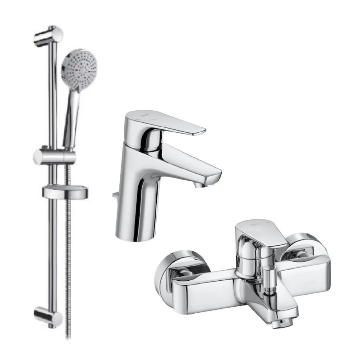 Roca Atlas D1: 面盆、浴缸龍頭及花灑套裝