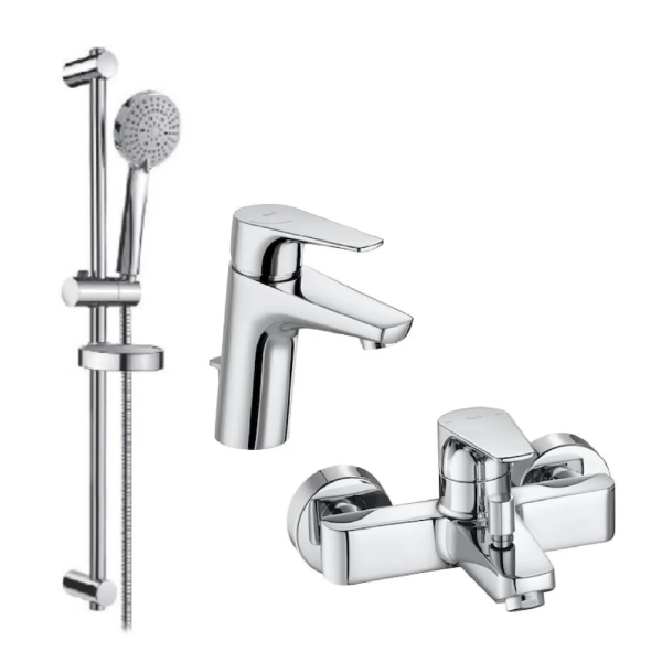 Roca Atlas D1: 面盆、浴缸龍頭及花灑套裝