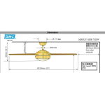 SMC MJR52VB 52吋 金銅色 天花吊扇