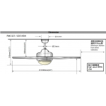 SMC PMC423M 42吋天花吊扇 帶LED燈 (楓木色)