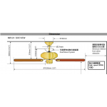 SMC MR52VA 52吋天花吊扇：古銅色配光面木扇葉
