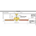 SMC MR52VDN 52吋天花吊扇：黑鎳色配光面木扇葉
