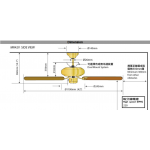 SMC MR42A 42吋天花吊扇：古銅色配木扇葉