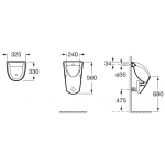 Roca Chic Z35945J000 後入水小便器 (白色)