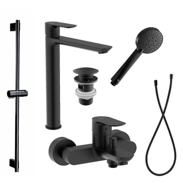 Roca Cala Black J2: 龍頭及花灑套裝 (黑色)