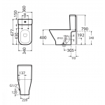 Roca The Gap Rimless 自由咀分體座廁連電子廁板 (尊尚型) 套裝 (白色)