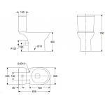 Roca Debba Round Rimless 高咀分體座廁連電子廁板 (時尚型) 套裝 (白色)