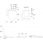 Roca Debba Round Rimless 高咀分體座廁連電子廁板 (時尚型) 套裝 (白色)