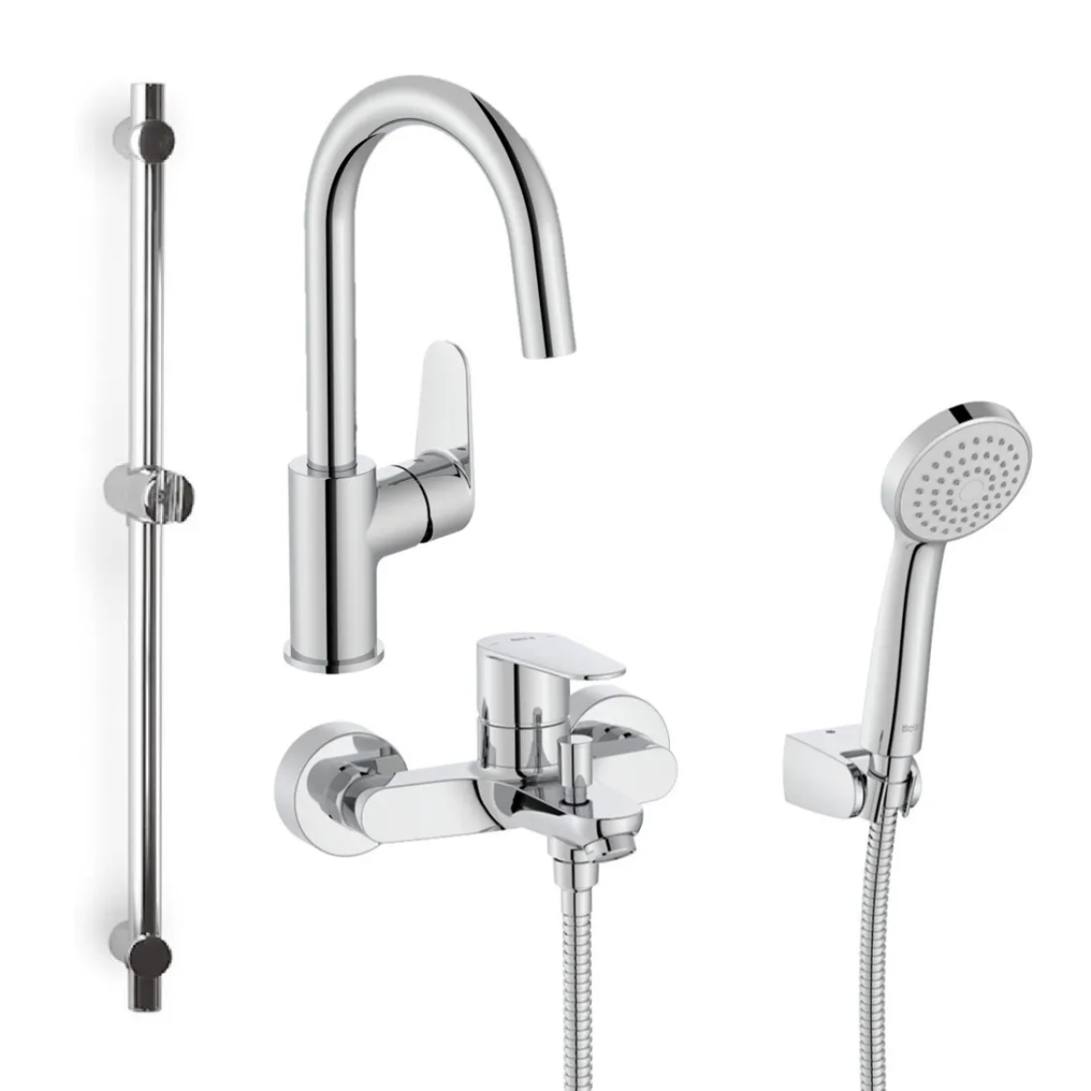 Roca Victoria Plus H2: 面盆、浴缸龍頭及花灑企柱套裝