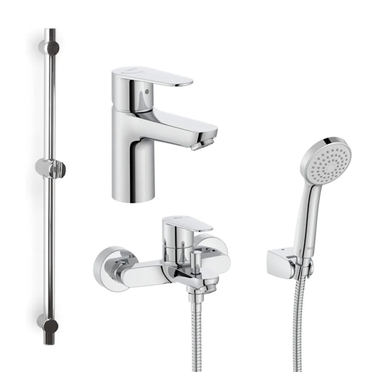 Roca Victoria Plus H1: 面盆、浴缸龍頭及花灑企柱套裝