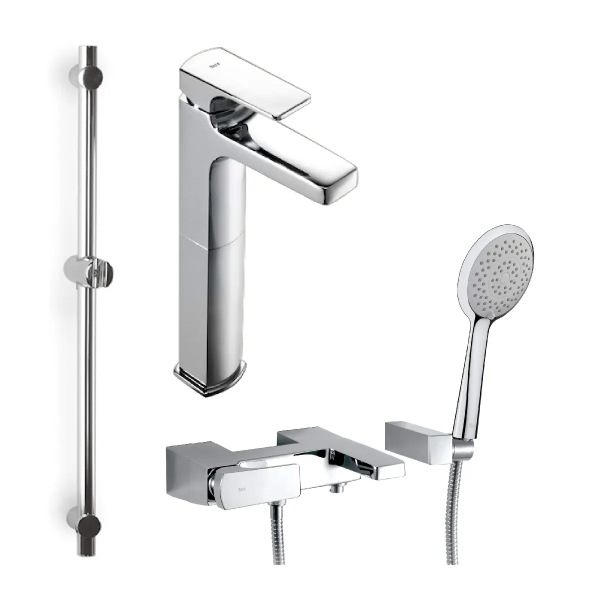 Roca Escuadra DA2: 高身面盆、浴缸龍頭及花灑企柱套裝