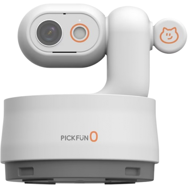 PickFun P0 寵物AI伴侶監控攝影機 (白色): 2K畫質、AI寵物識別、自動生成短片