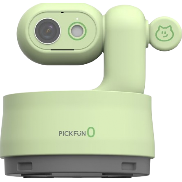 PickFun P0 寵物AI伴侶監控攝影機 (綠色): 2K畫質、AI寵物識別、自動生成短片
