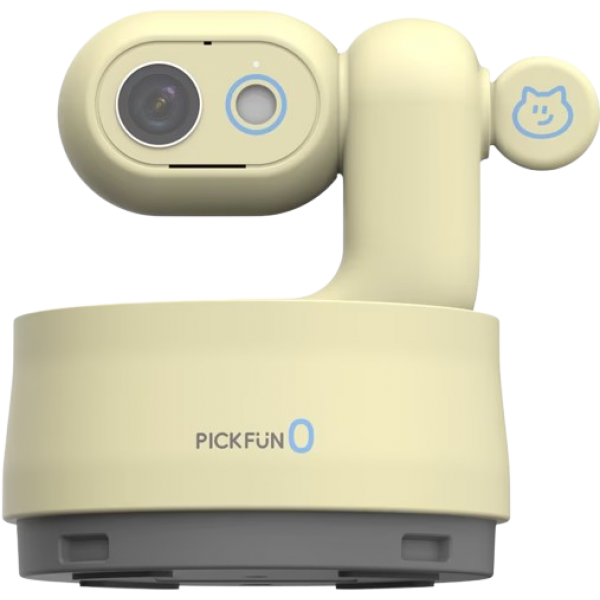 PickFun P0 寵物AI伴侶監控攝影機 (黃色): 2K畫質、AI寵物識別、自動生成短片
