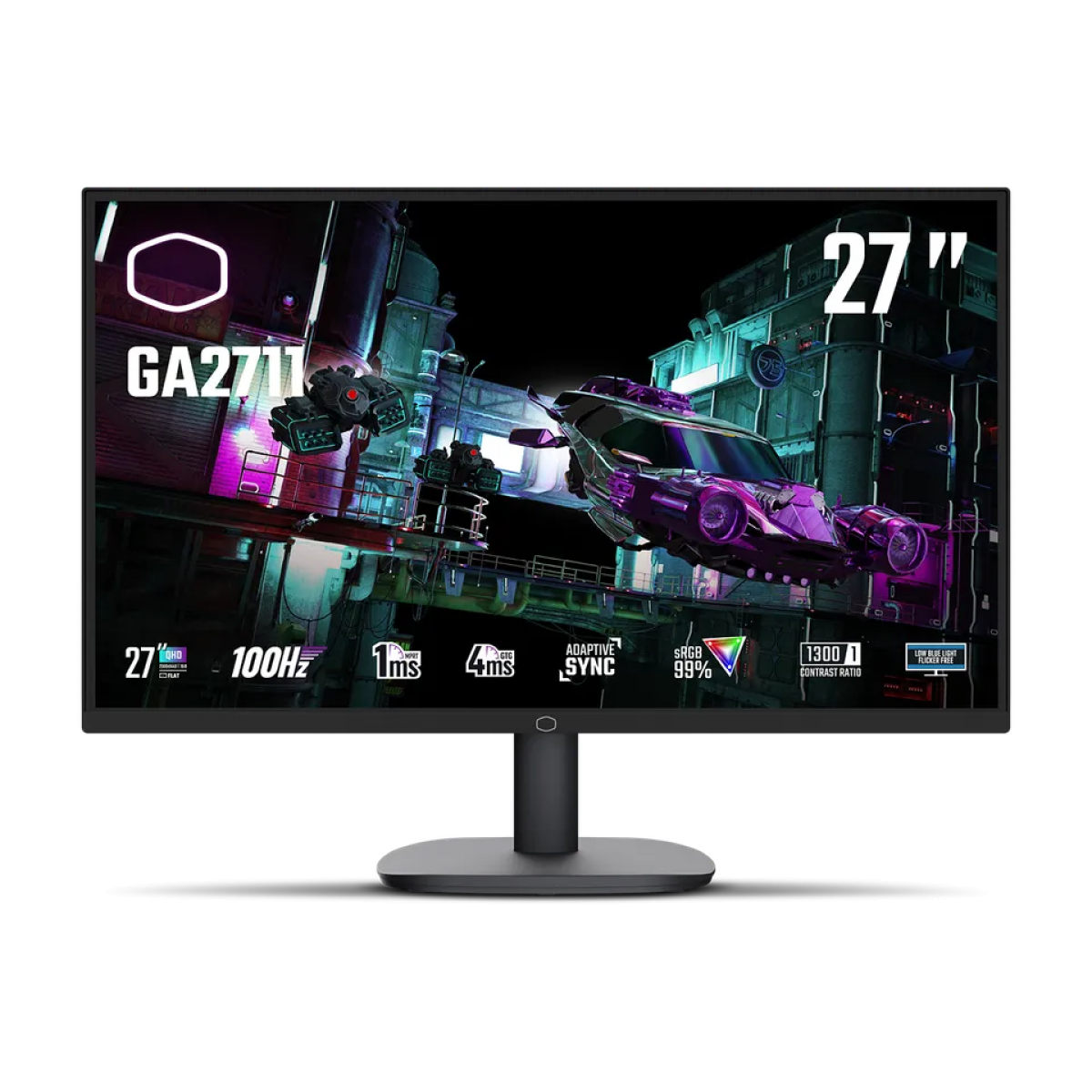 Cooler Master GA2711 27吋 QHD 100Hz IPS 電競顯示器 - 1ms反應時間、Adaptive Sync、低藍光