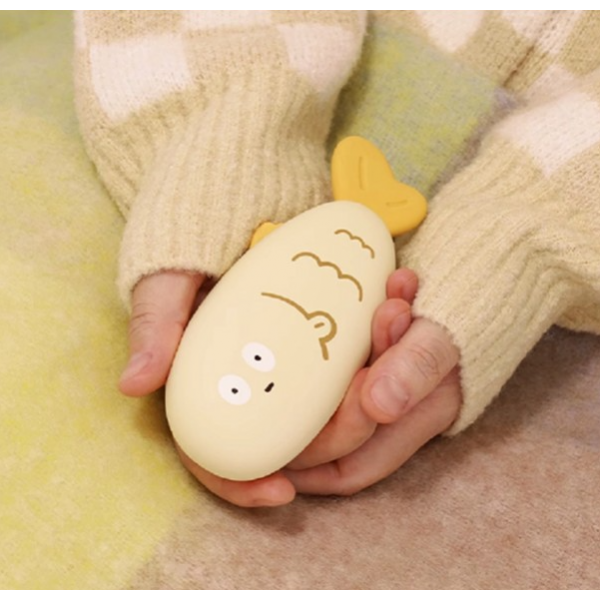 Techgear 多舊魚二合一暖手充電寶 789-027-BE (淡黃色) - 4800mAh、雙面發熱、Type-C充電