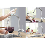 Grohe Minta Touch 輕觸式感應廚盆水龍頭 31358002 - 可拉出花灑、360°旋轉