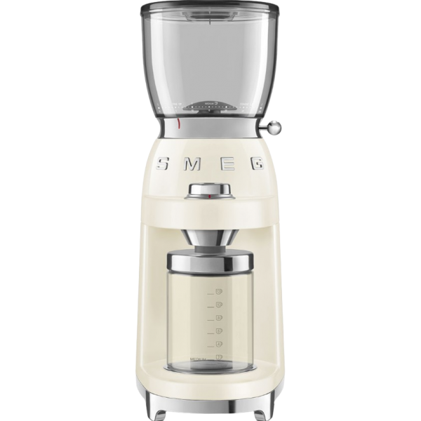 Smeg 50s Style CGF11CRUK 咖啡研磨機 (乳白色) - 不銹鋼錐形毛邊、30段研磨、150W功率