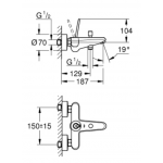 Grohe 23431000 Eurodisc Joy 浴缸龍頭