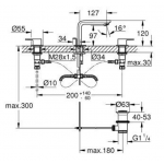 Grohe 20304001 Lineare 3孔雙控面盆水龍頭