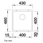 Blanco Subline 400-U 單盆昇盤 (527166, 米雅白色)
