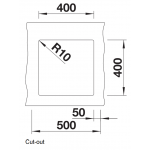 Blanco Subline 400-U 單盆昇盤 (527166, 米雅白色)