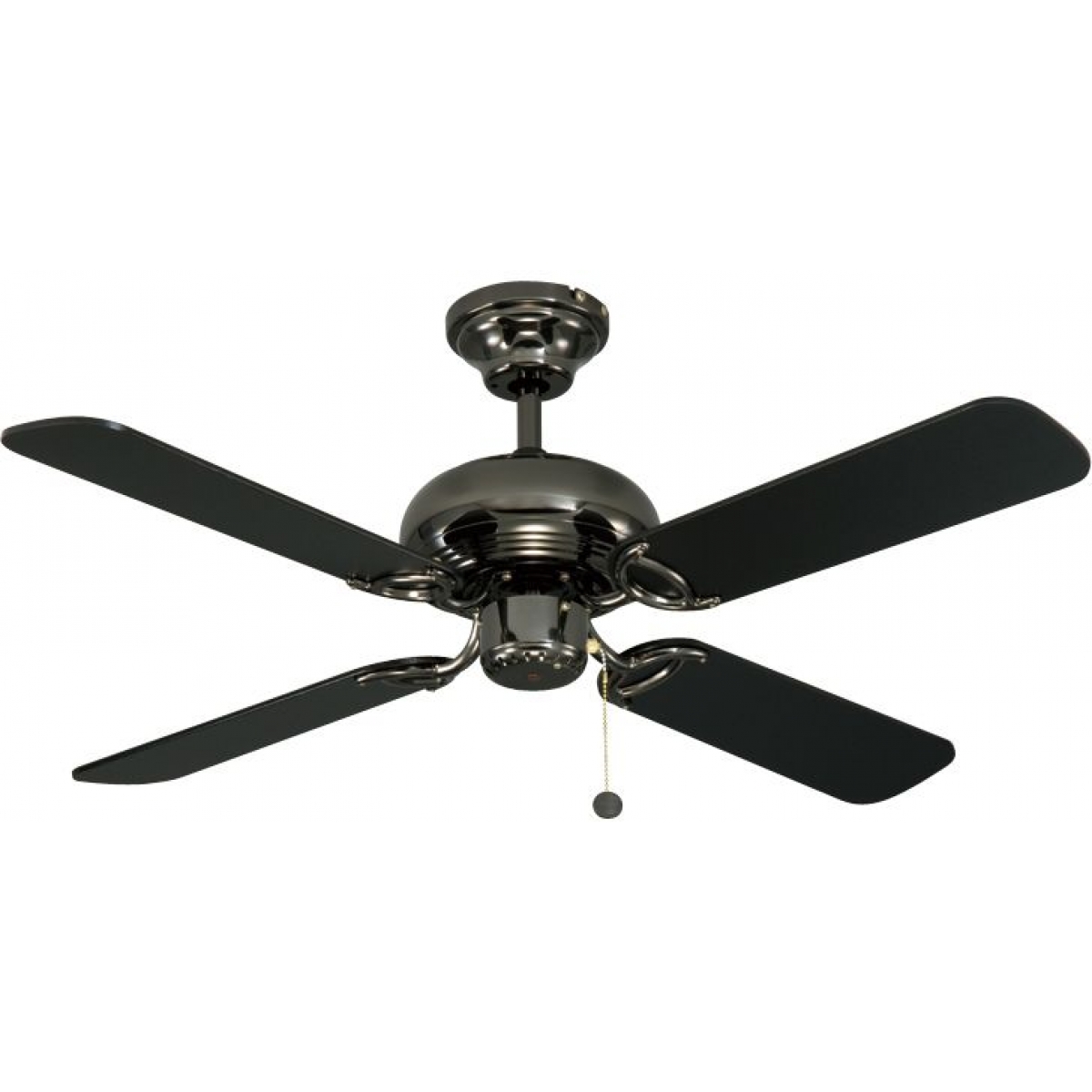 SMC MR42DN 42吋天花吊扇：黑鎳色配光面木扇葉