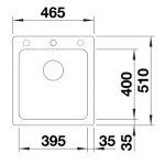Blanco NAYA 45 花崗岩石廚房昇盤 (火岩灰色 Volcano Grey)