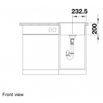 Blanco NAYA 45 花崗岩石廚房昇盤 (火岩灰色 Volcano Grey)